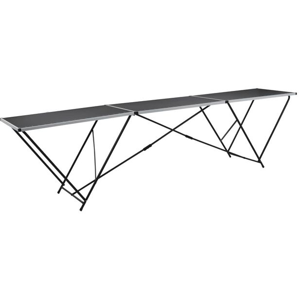 Taittuva tapetointipöytä mdf ja alumiini 300x60x78 cm_1
