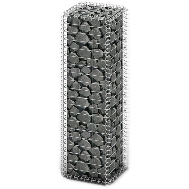 Gabion/kivikori kansilla, galvanoitu vaijeri, 100x30x30cm