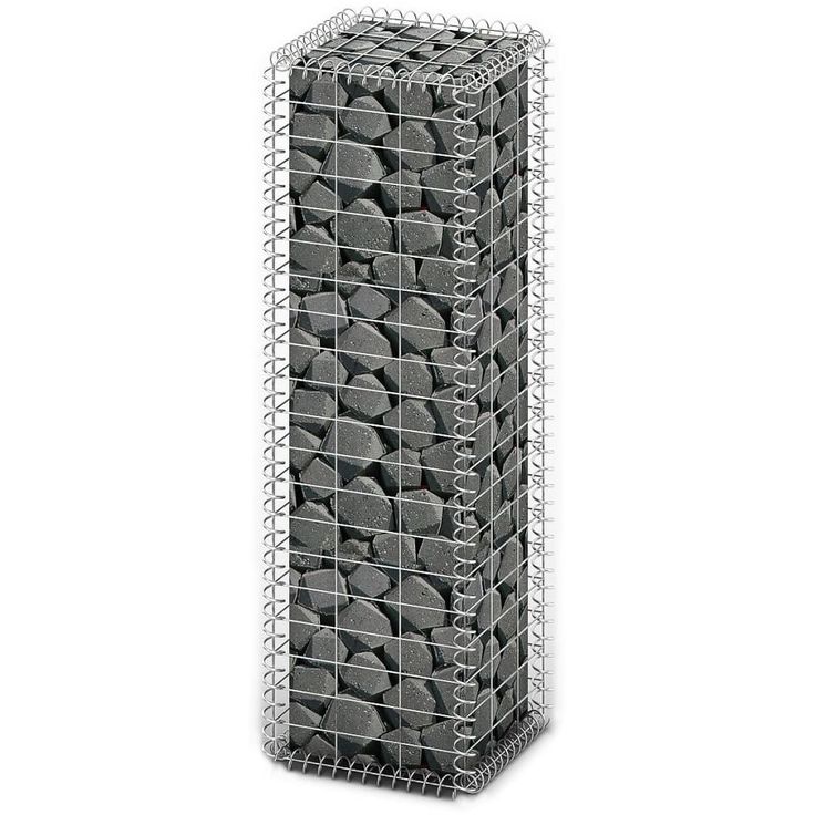 Gabion/kivikori kansilla, galvanoitu vaijeri, 100x30x30cm