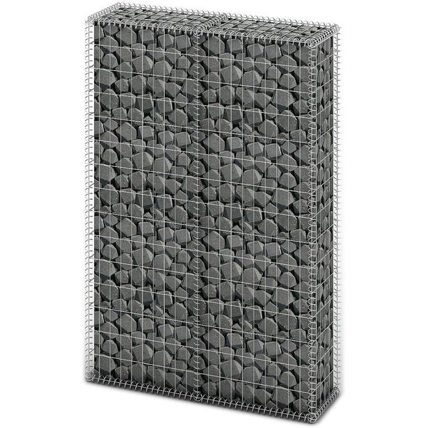 Gabion/kivikori kansilla, galvanoitu vaijeri, 150x100x30cm