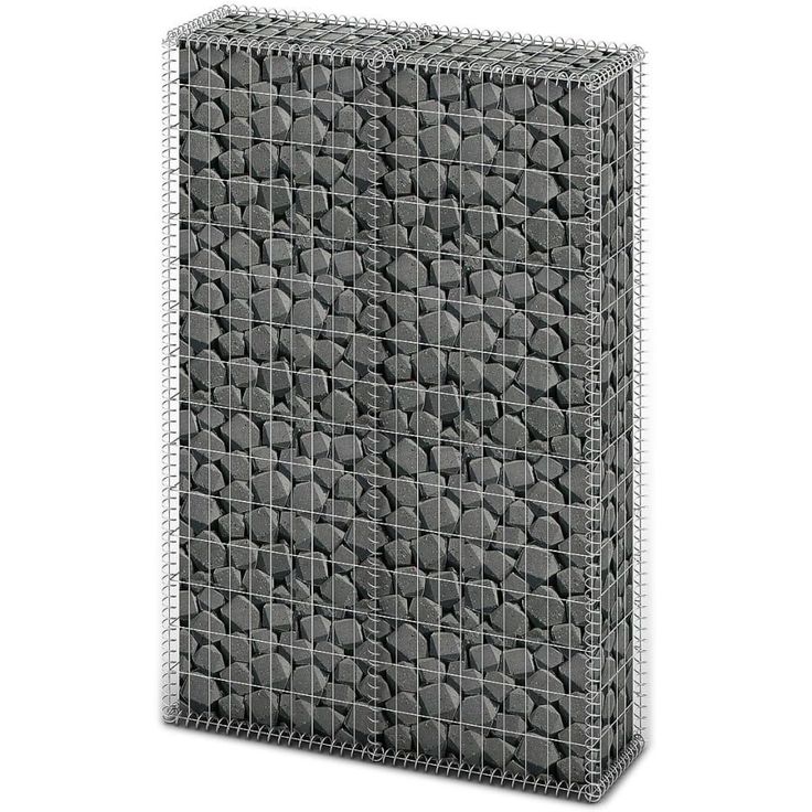 Gabion/kivikori kansilla, galvanoitu vaijeri, 150x100x30cm