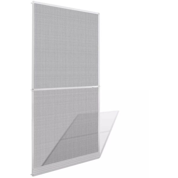 Saranoitu hyönteisverho oveen, 100x215 cm, valkoinen