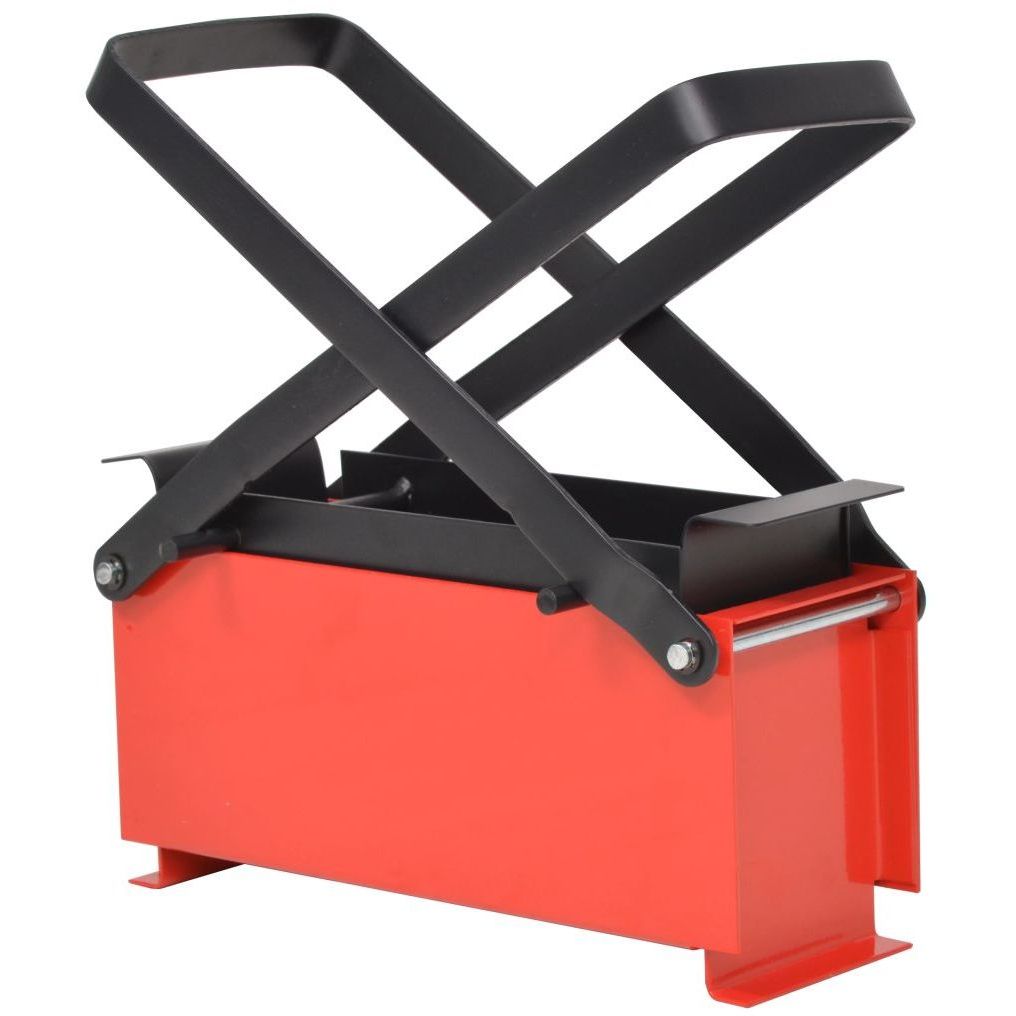 Brikettipuristin 34x14x14cm, teräs, musta/punainen