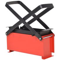 Brikettipuristin 34x14x14cm, teräs, musta/punainen