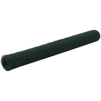 Kanaverkko, teräs, PVC pinnoitteella, silmäkoko 13mm, 25x1.2m, vihreä
