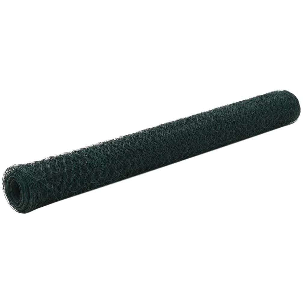 Kanaverkko, teräs, PVC pinnoitteella, silmäkoko 36mm, 25x1.2m, vihreä