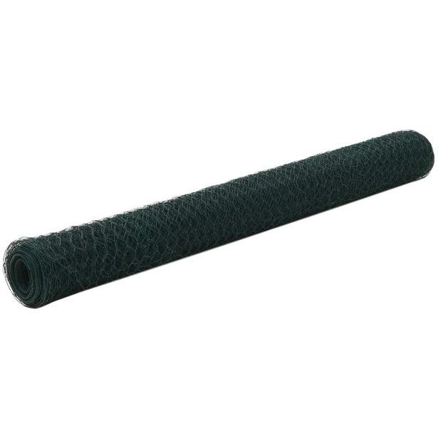 Kanaverkko, teräs, PVC pinnoitteella, silmäkoko 36mm, 25x1.2m, vihreä