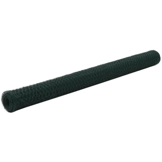 Kanaverkko, teräs, PVC pinnoitteella, silmäkoko 50mm, 25x1.5m, vihreä