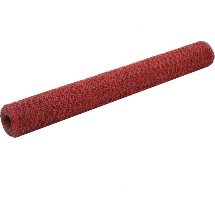 Kanaverkko teräs PVC pinnoitteella, silmäkoko 13mm, 25x1.2m, punainen