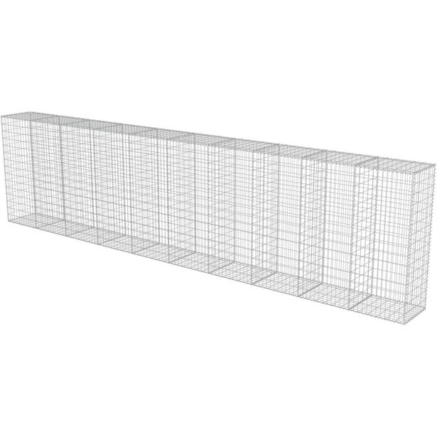 Gabion-kivikori kansilla, galvanoitu teräs, 600x50x150cm