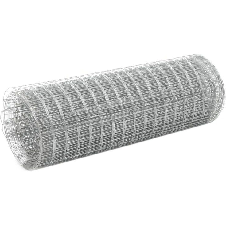 Kanaverkko 16x16mm, galvanoitu teräs, 10x0.5m, hopea