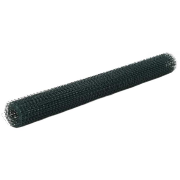 Kanaverkko 19x19mm, galvanoitu teräs, 25x1.5m, vihreä