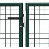 Puutarhaportti, teräs, 500x175cm, vihreä