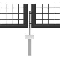 Puutarhaportti, teräs, 350x175cm, antrasiitti