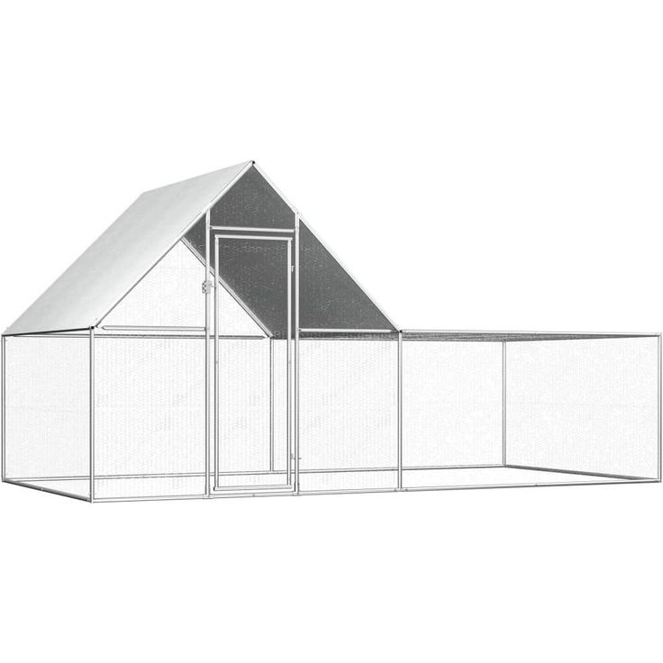 Kanahäkki, 4x2x2m, galvanoitu teräs