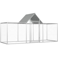 Kanahäkki, 3x1x1,5m, galvanoitu teräs, ovi keskellä