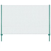 Verkkoaita tolpilla, teräs, 25x2m, silmäkoko 13mm, vihreä