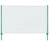 Verkkoaita tolpilla, teräs, 25x1.5m, silmäkoko 50mm, vihreä