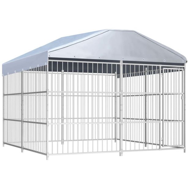 Koiran ulkohäkki katoksella, 300x300x200cm