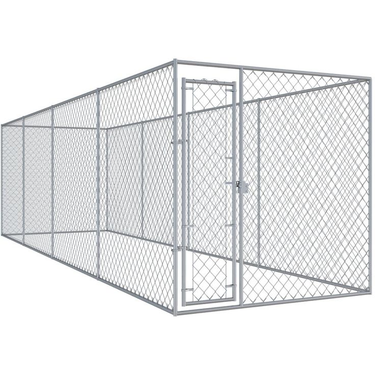 Koiran ulkohäkki, 7,6x1,9x2 m
