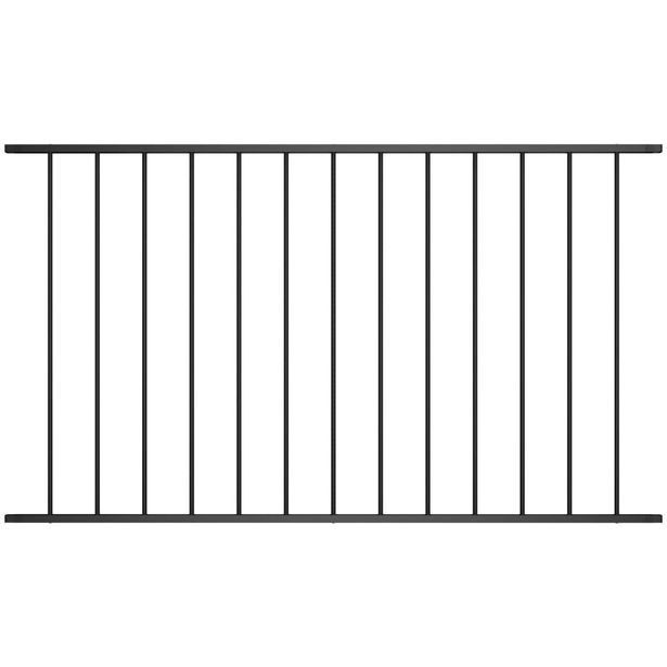 Aitapaneeli, jauhemaalattu teräs, 1.7x0.75m, musta