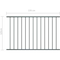 Aitapaneeli, jauhemaalattu teräs, 1.7x1.25m, antrasiitti