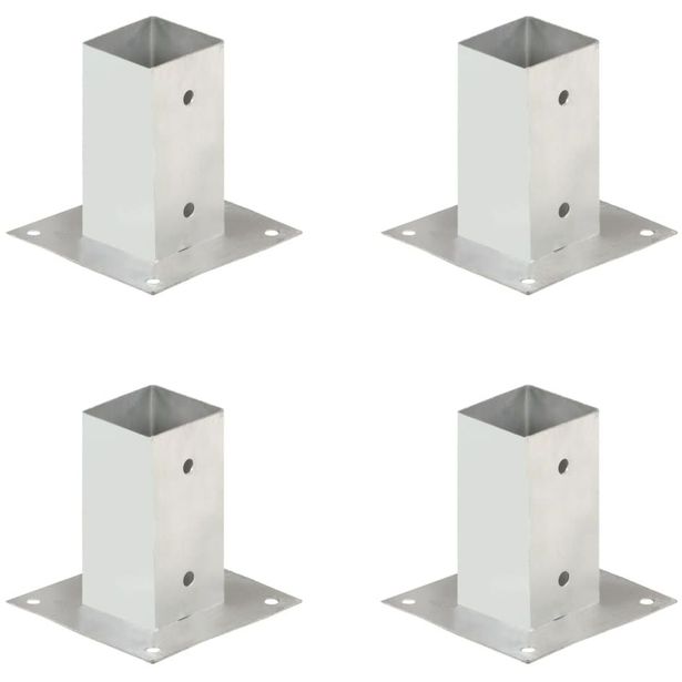 Aitatolpan jalat, 4kpl, galvanoitu, 71mm