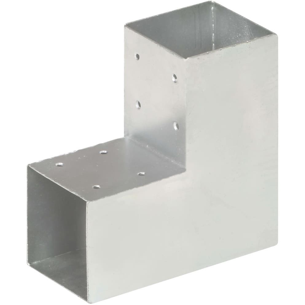 Tolppaliitin, L-muoto, galvanoitu metalli, 91x91mm