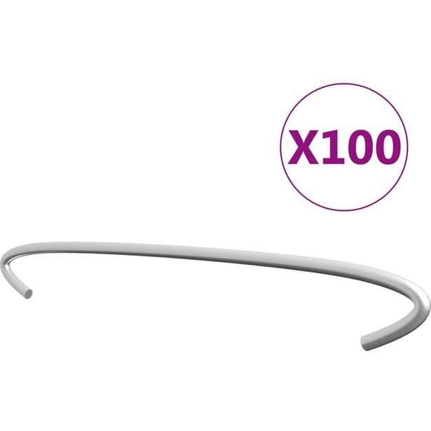 Kivikorien koukut, 100kpl, galvanoitu teräs, 40cm