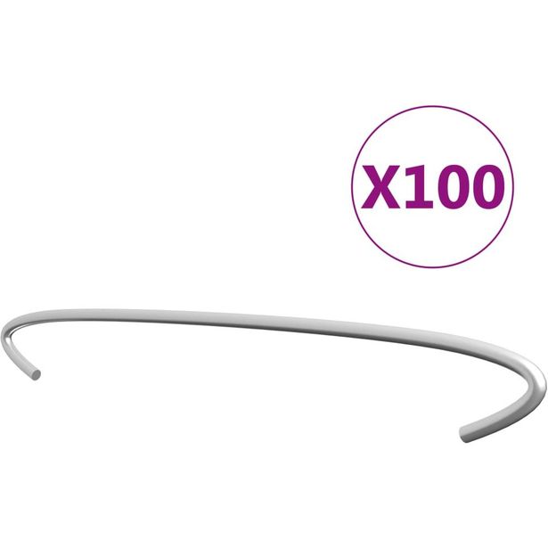 Kivikorien koukut, 100kpl, galvanoitu teräs, 50cm