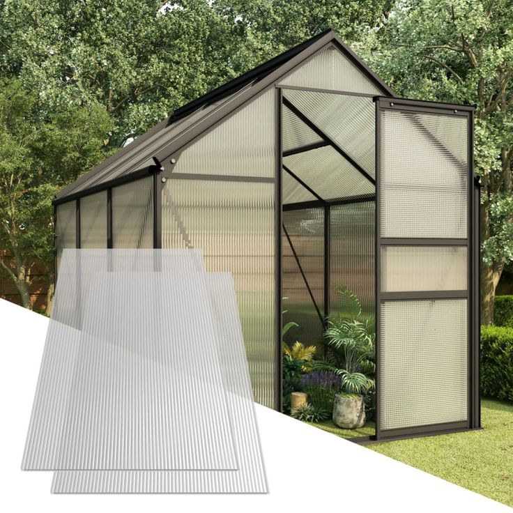 Polykarbonaattilevyt, 2 kpl, 4,5 mm, 150x65 cm
