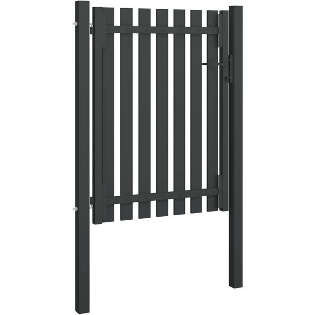 Puutarhan aitaportti, teräs 1x1.75m, antrasiitti