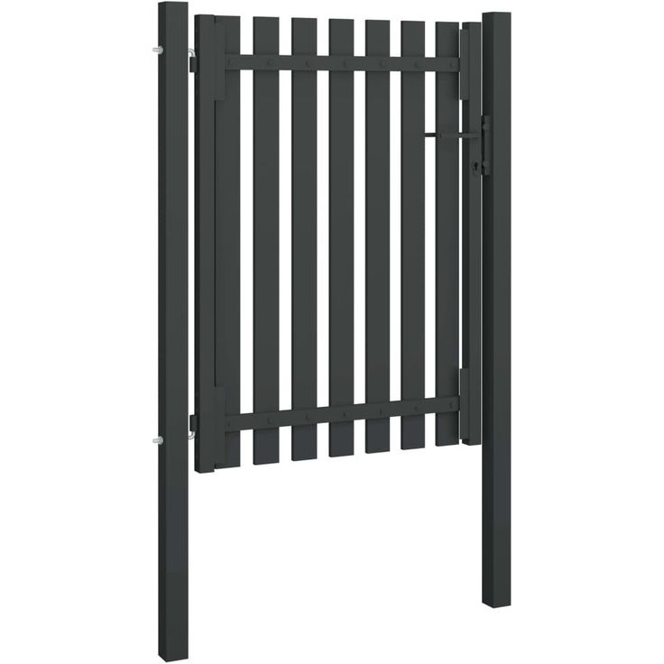Puutarhan aitaportti, teräs 1x1.75m, antrasiitti