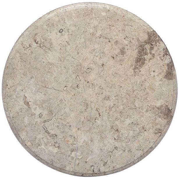 Pöytälevy, harmaa, ø50x2,5 cm, marmori