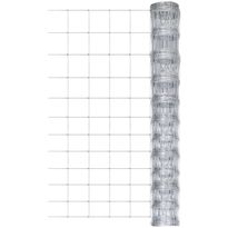 Puutarha-aita, galvanoitu teräs, 12 vaakalankaa, 50 m, 150 cm, hopea