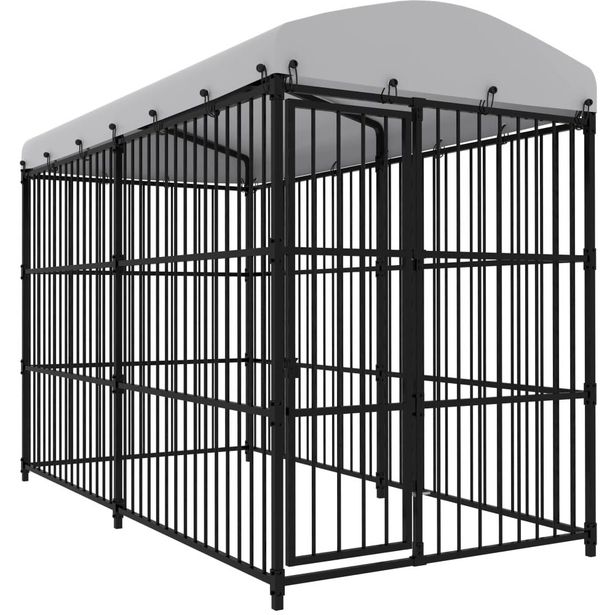 Koiran ulkohäkki katoksella, 300x150x210cm