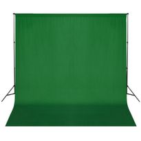 Taustakangas puuvilla, chromakey, 300x300 cm, vihreä