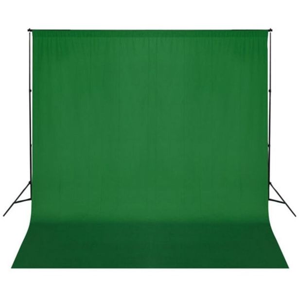 Taustakangas puuvilla, chromakey, 300x300 cm, vihreä