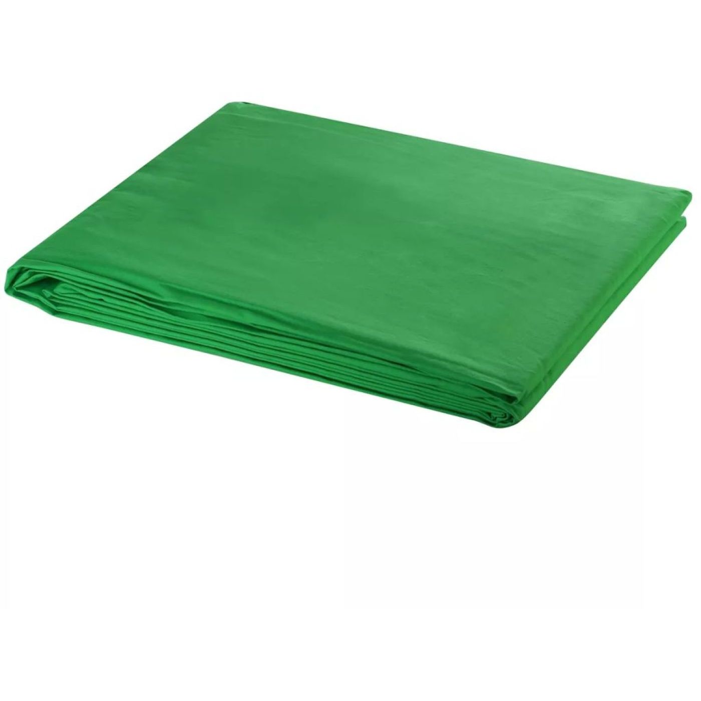 Taustakangas puuvilla, chromakey, 600x300 cm, vihreä