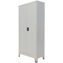 Toimistokaappi 2 ovella teräs 90x40x180 cm harmaa