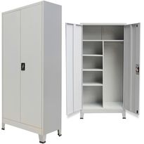 Lukkokaappi 2 ovella teräs 90x40x180 cm harmaa