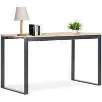 Tietokonepöytä 120x60x73 cm musta ja tammi