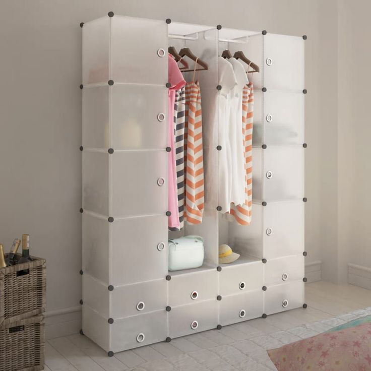 Moduulikaappi 18 lokeroa 37x146x180,5 cm valkoinen_1