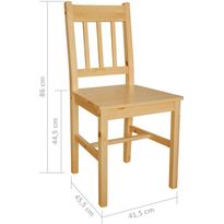 Ruokatuolit, 2 kpl, mänty