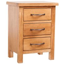 Yöpöytä 3 vetolaatikolla 40 x 30 x 54 cm täystammi