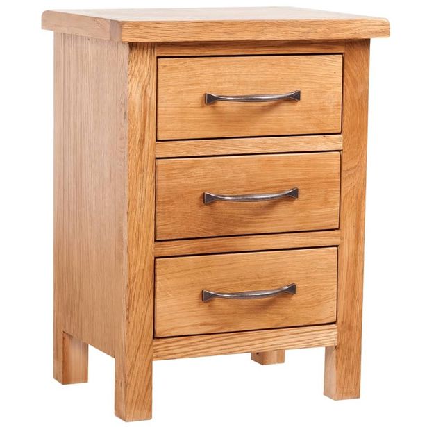 Yöpöytä 3 vetolaatikolla 40 x 30 x 54 cm täystammi_1