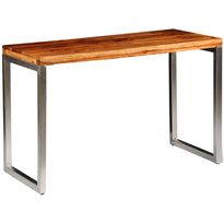 Seesampuinen ruoka-/toimistopöytä teräsjaloilla
