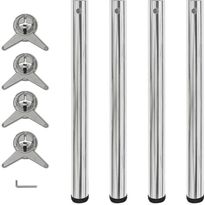 4 korkeussäädettävää pöydän jalkaa kromi 710mm