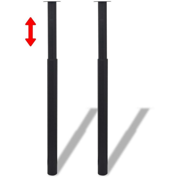2 teleskooppista pöydän jalkaa musta 710 mm-1100 mm_1