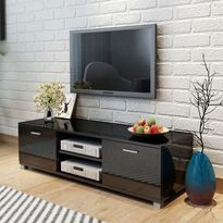 Tv-taso korkeakiilto musta 140x40,3x34,7 cm